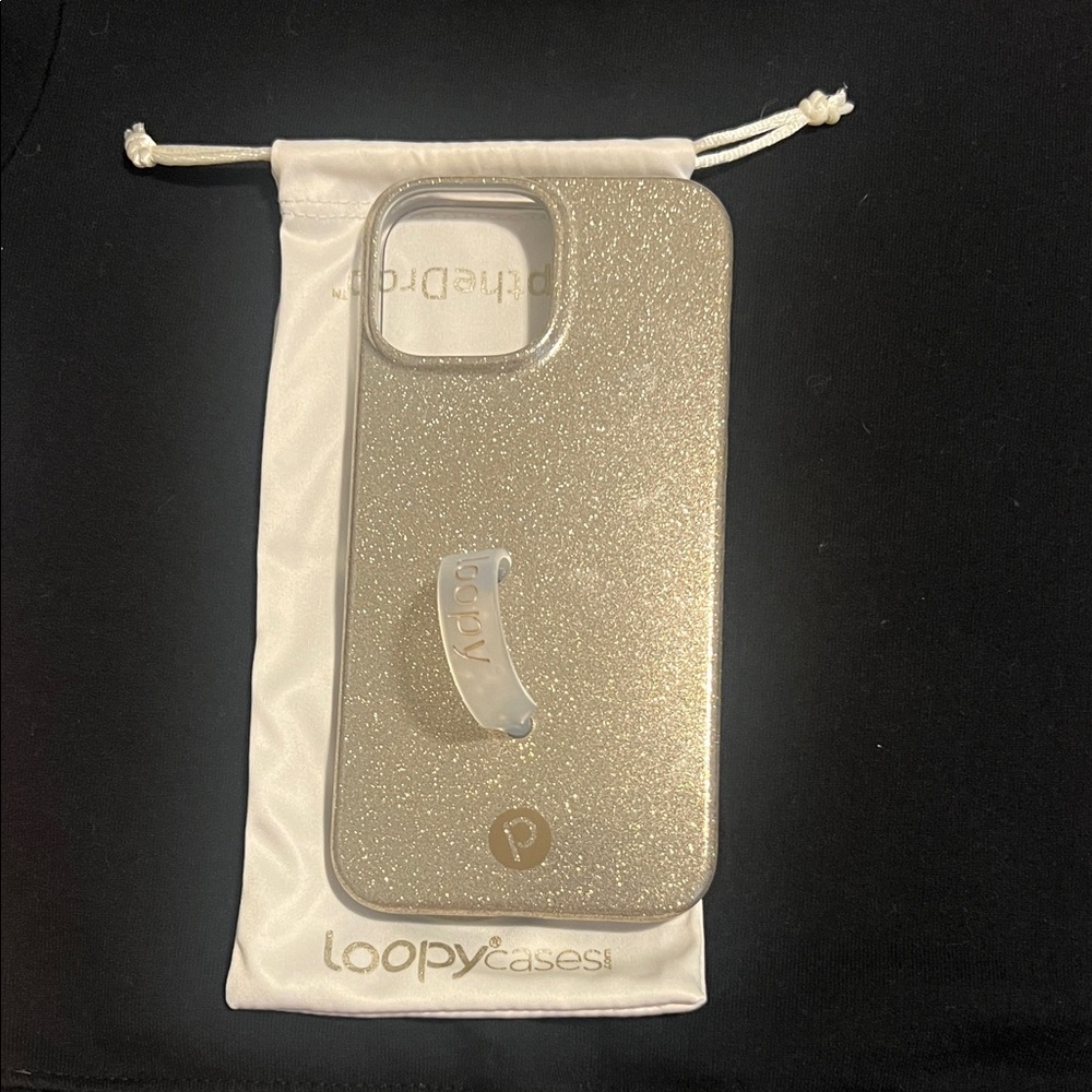 Loopy Case Sparkling Gold Glitter iPhone 13 Pro Max 💛🤍